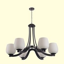 Traditional Classic Retro Mini Style Painting Metal Chandelier