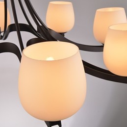 Traditional Classic Retro Mini Style Painting Metal Chandelier