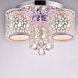Flush Mount Crystal Modern Contemporary Metal