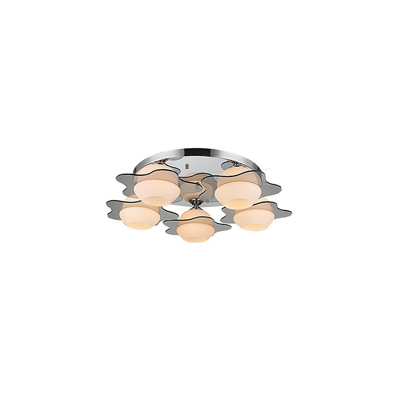 Modern Ceiling Light Flush Mount 5 Lights Contemporary Metal
