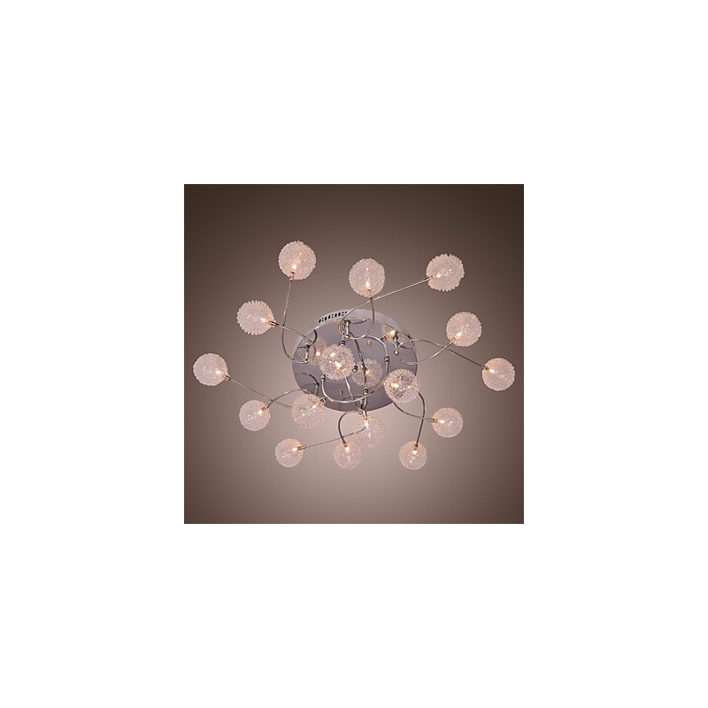 G4 Iron Flush Mount Light with Aluminum Shades