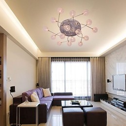 G4 Iron Flush Mount Light with Aluminum Shades