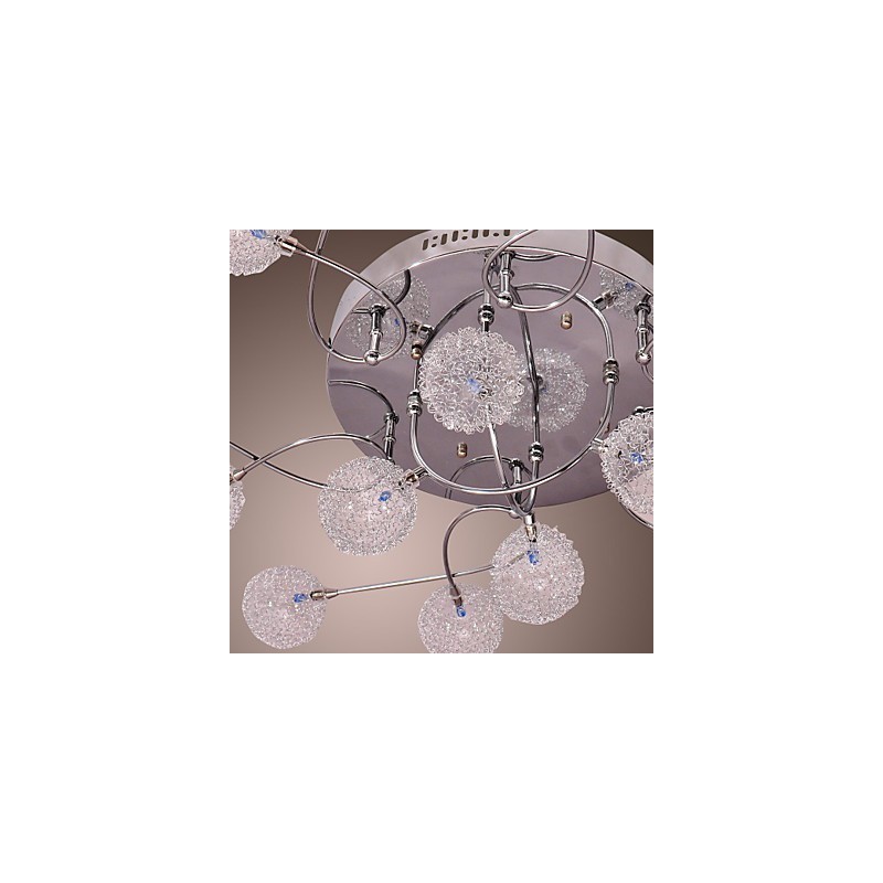 G4 Iron Flush Mount Light with Aluminum Shades