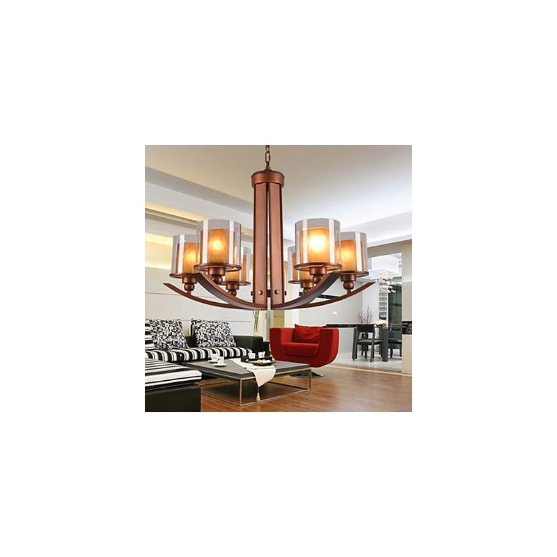Traditional Classic Retro Mini Style Painting Metal Chandelier
