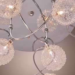 G4 Iron Flush Mount Light with Aluminum Shades