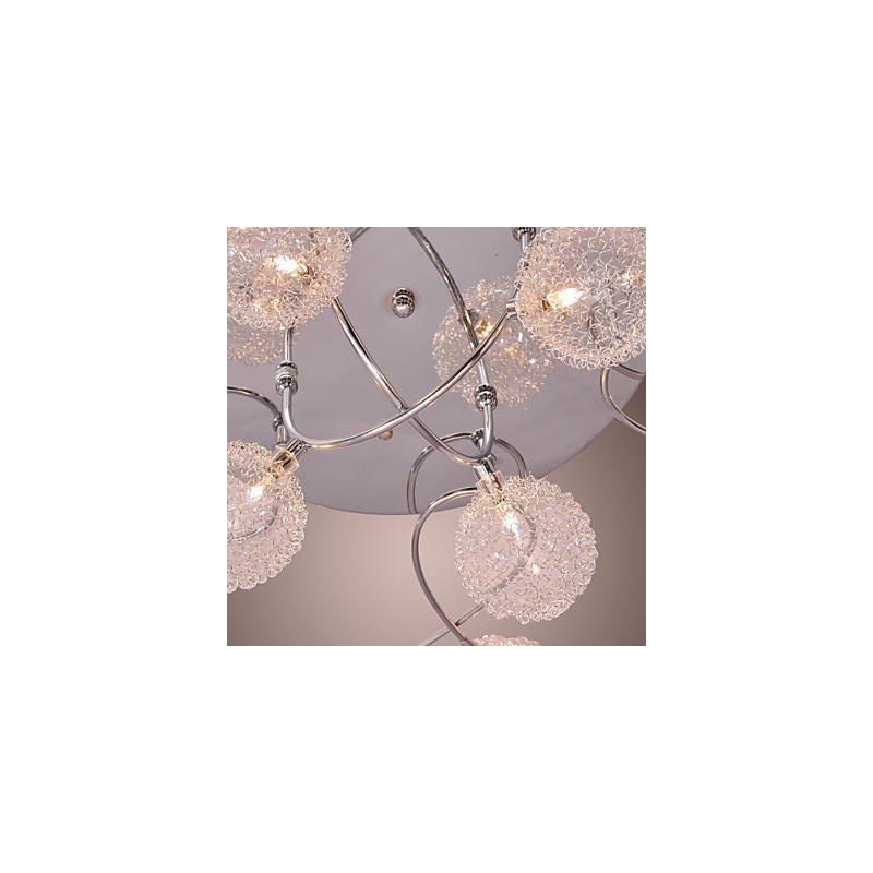 G4 Iron Flush Mount Light with Aluminum Shades