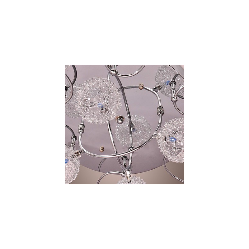 G4 Iron Flush Mount Light with Aluminum Shades