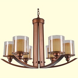 Traditional Classic Retro Mini Style Painting Metal Chandelier