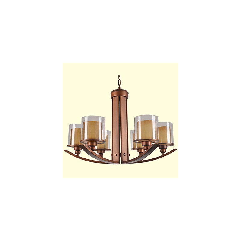 Traditional Classic Retro Mini Style Painting Metal Chandelier