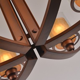 Traditional Classic Retro Mini Style Painting Metal Chandelier