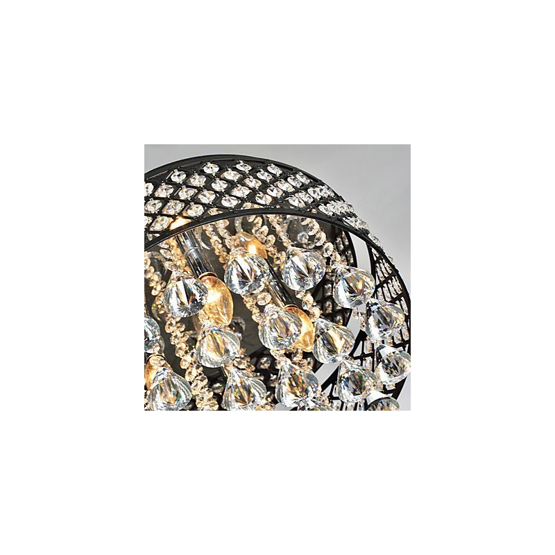 Traditional Classic Crystal Painting Metal Flush Mount