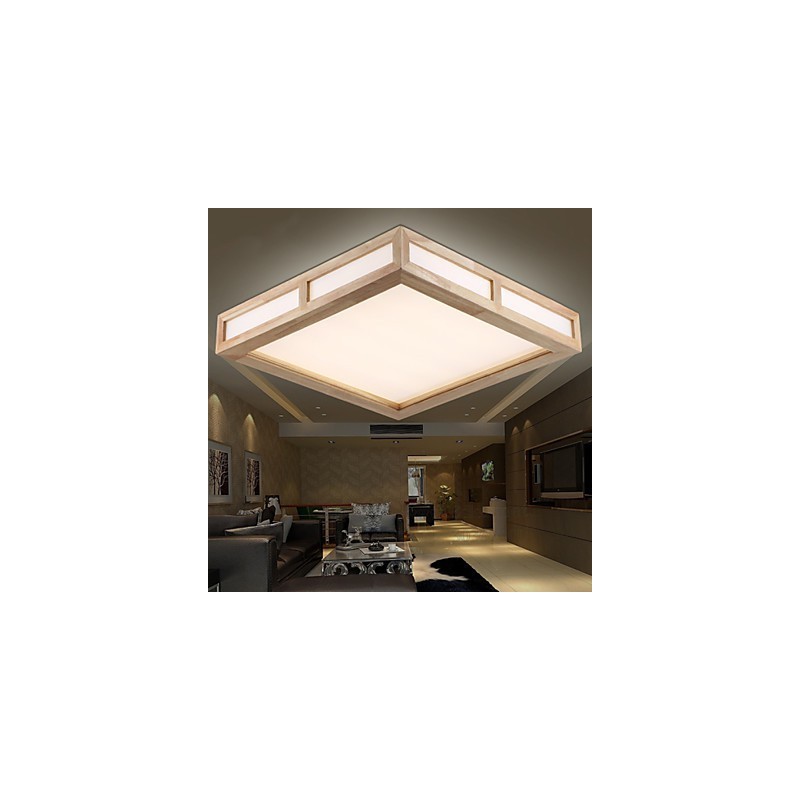 Flush Mount Mini Style Modern Contemporary Wood Bamboo