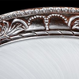 Flush Mount Light Glass Resin Silver Carving Retro European Classic