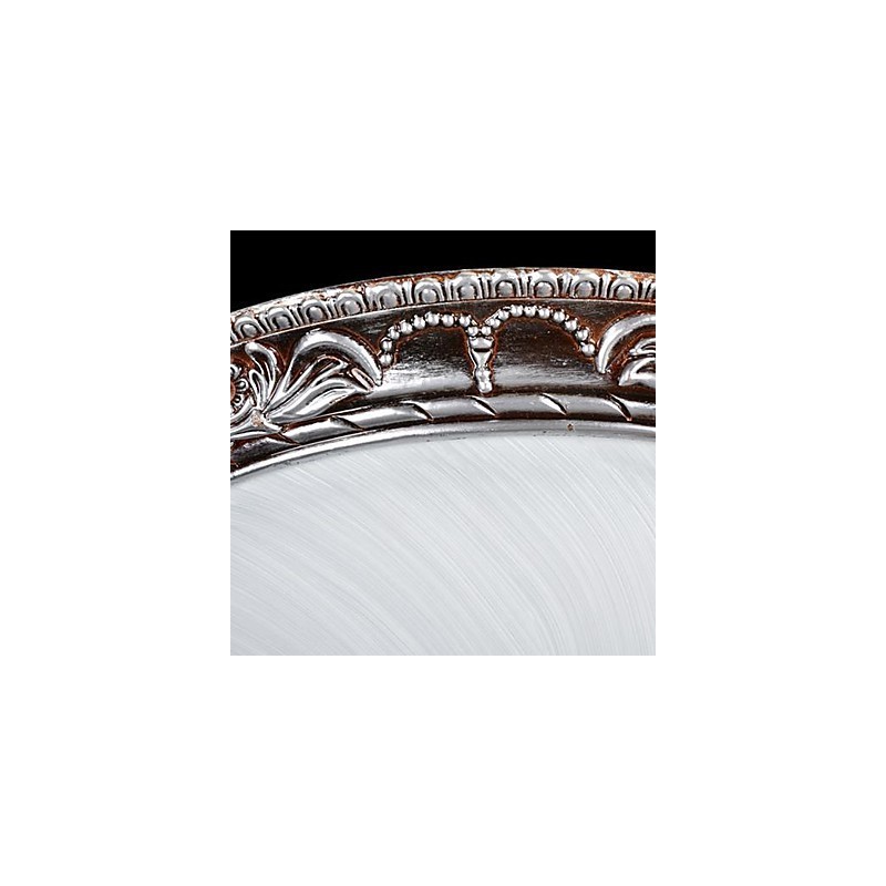 Flush Mount Light Glass Resin Silver Carving Retro European Classic