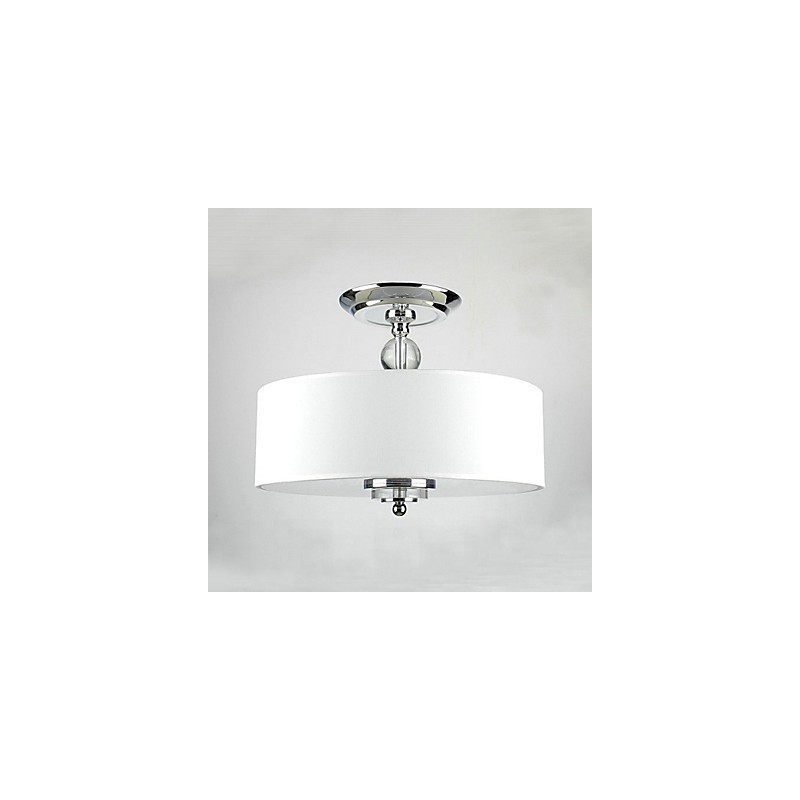 Traditional Classic Chrome Metal Flush Mount