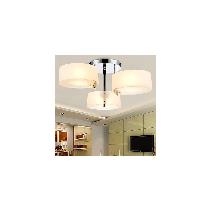 Flush Mount Modern Contemporary 3 Lights Ceiling Light Metal
