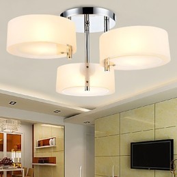 Flush Mount Modern Contemporary 3 Lights Ceiling Light Metal