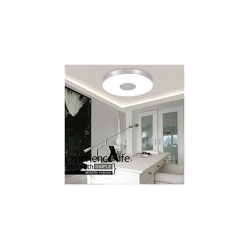 Modern Contemporary Brushed Metal Flush Mount