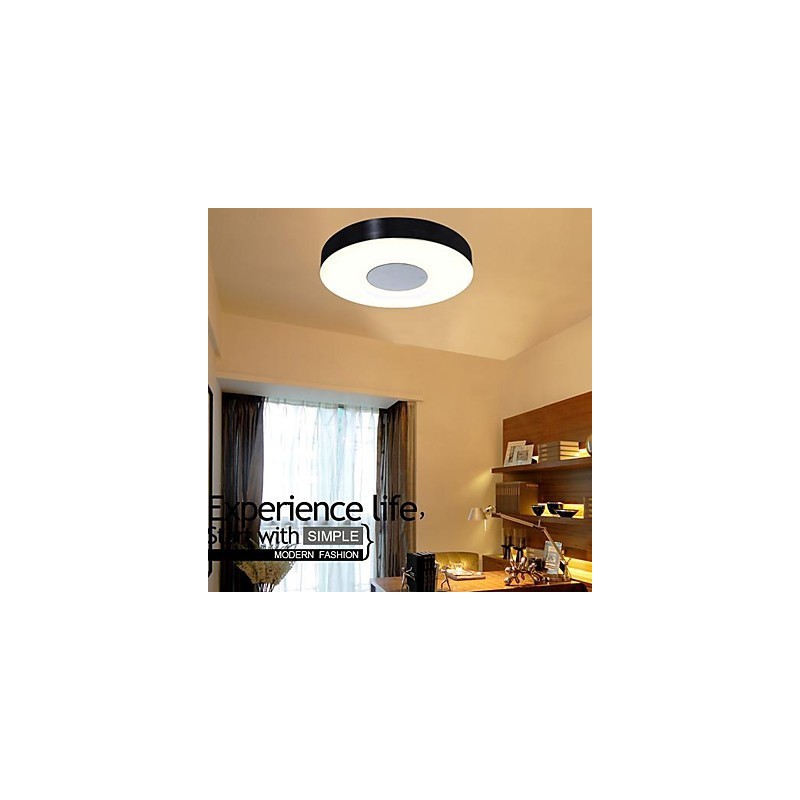 Modern Contemporary Brushed Metal Flush Mount