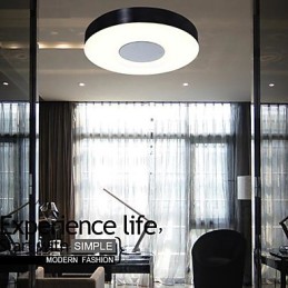 Modern Contemporary Brushed Metal Flush Mount