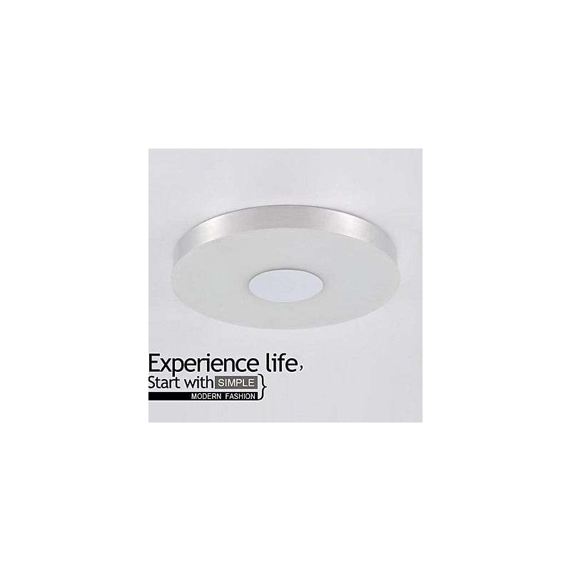 Modern Contemporary Brushed Metal Flush Mount