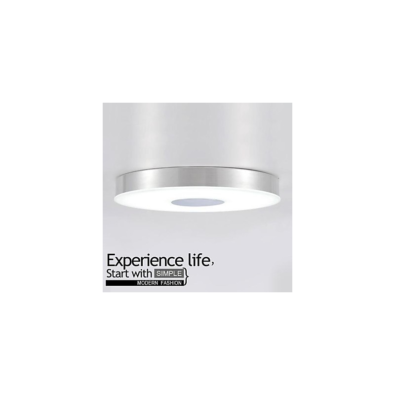 Modern Contemporary Brushed Metal Flush Mount