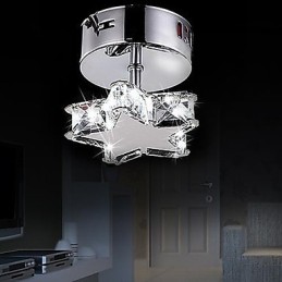 Modern Contemporary Crystal Metal Flush Mount