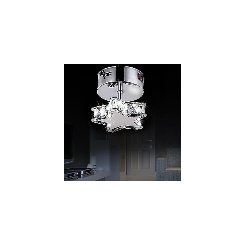 Modern Contemporary Crystal Metal Flush Mount