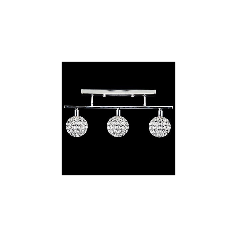 Modern Contemporary Crystal Chrome Metal Flush Mount