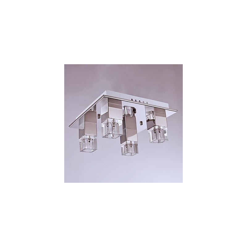 Ceiling Lamps 4 Light Crystal Artistic Stainless Steel Plating