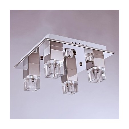 Ceiling Lamps 4 Light Crystal Artistic Stainless Steel Plating