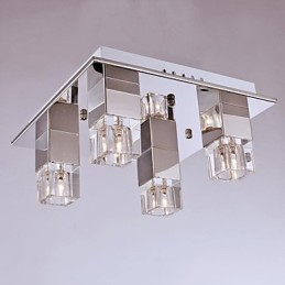 Ceiling Lamps 4 Light Crystal Artistic Stainless Steel Plating