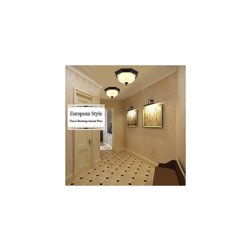 Traditional Classic Retro Mini Style Others Metal Flush Mount