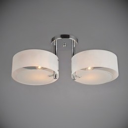Flush Mount Modern Contemporary 2 Lights Ceiling Light Metal