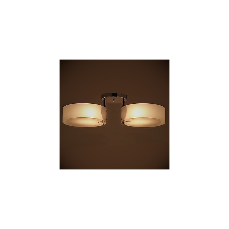 Flush Mount Modern Contemporary 2 Lights Ceiling Light Metal
