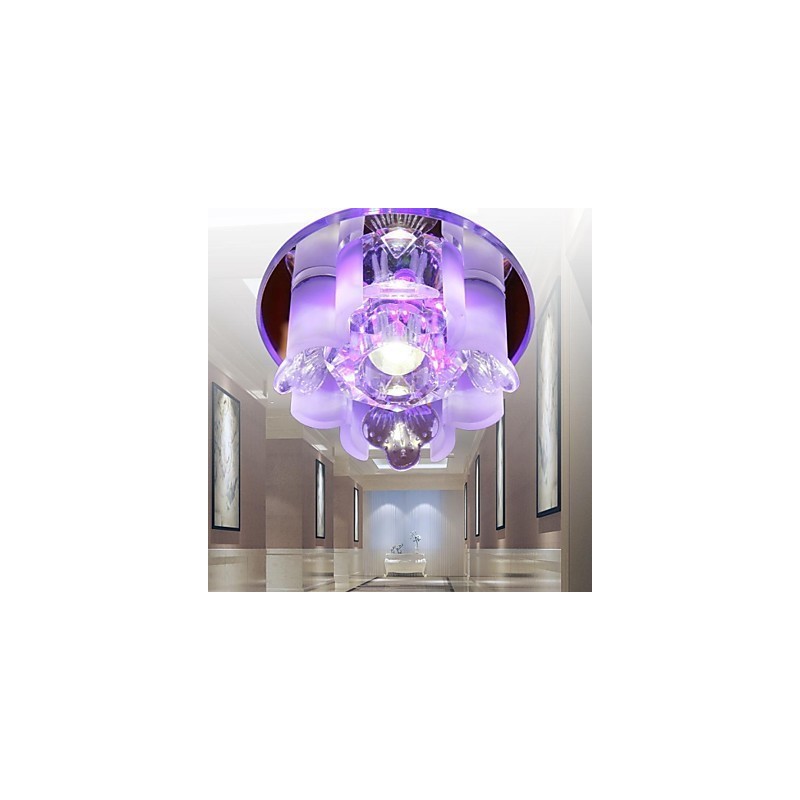Modern Contemporary Crystal Metal Flush Mount