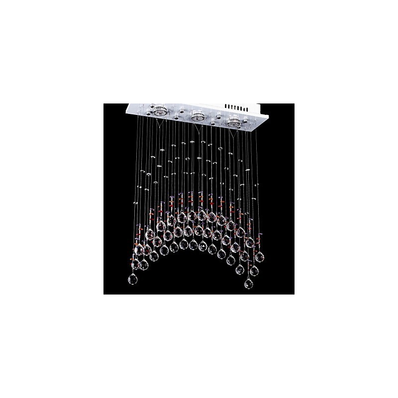 5 Lights Clear light Stainless steel K9 Crystal Chandelier