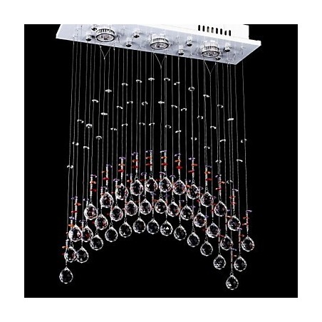 5 Lights Clear light Stainless steel K9 Crystal Chandelier
