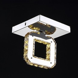 Modern Contemporary Crystal Metal Flush Mount