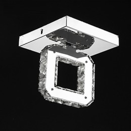 Modern Contemporary Crystal Metal Flush Mount