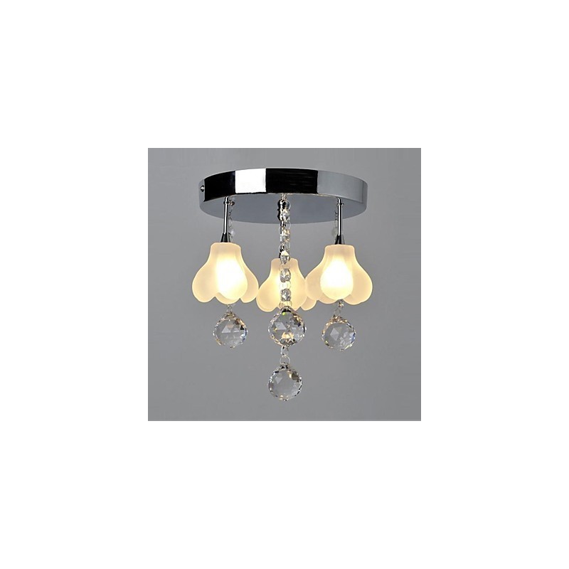 Modern Contemporary Crystal Metal Flush Mount