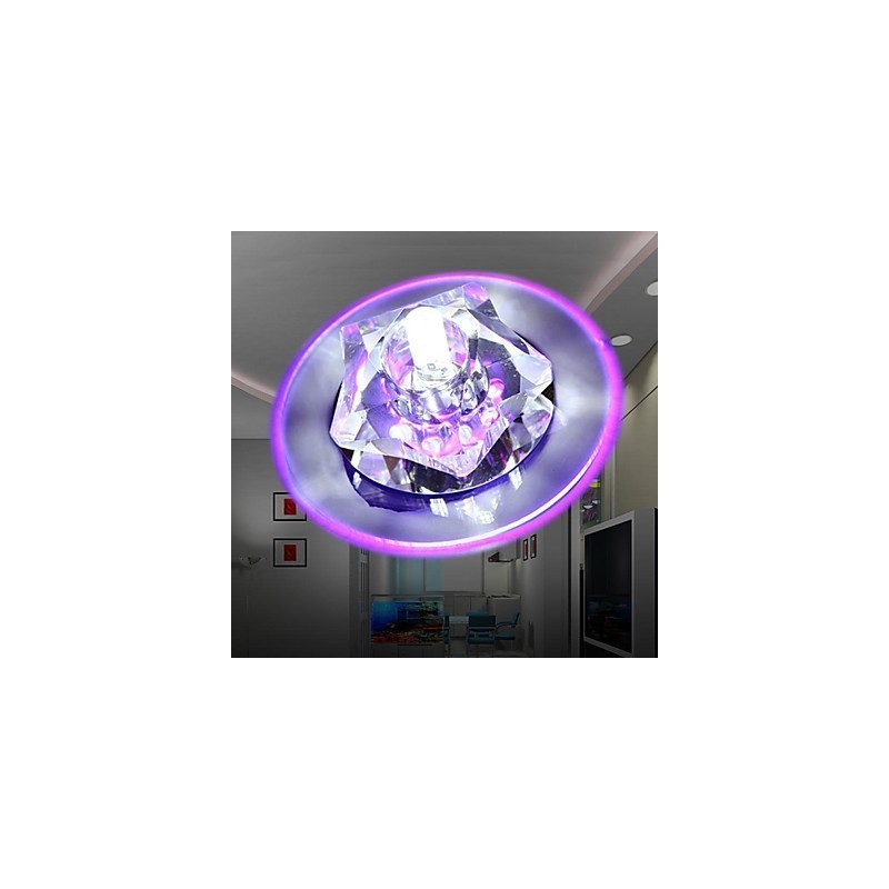 Modern Contemporary Crystal Chrome Crystal Flush Mount