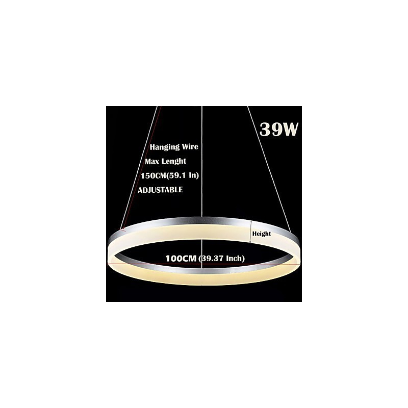 Round Pendant Light Modern Acrylic Lamps Lighting Luxurious Single Ring Ceiling Lights Fixtures