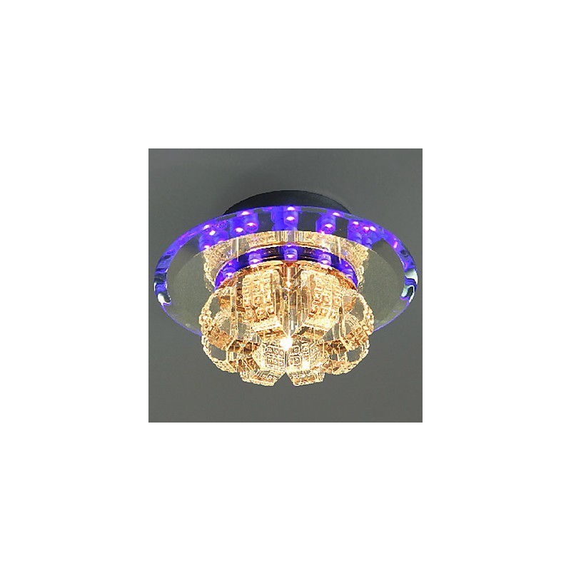 Modern Contemporary Crystal Electroplated Crystal Flush Mount