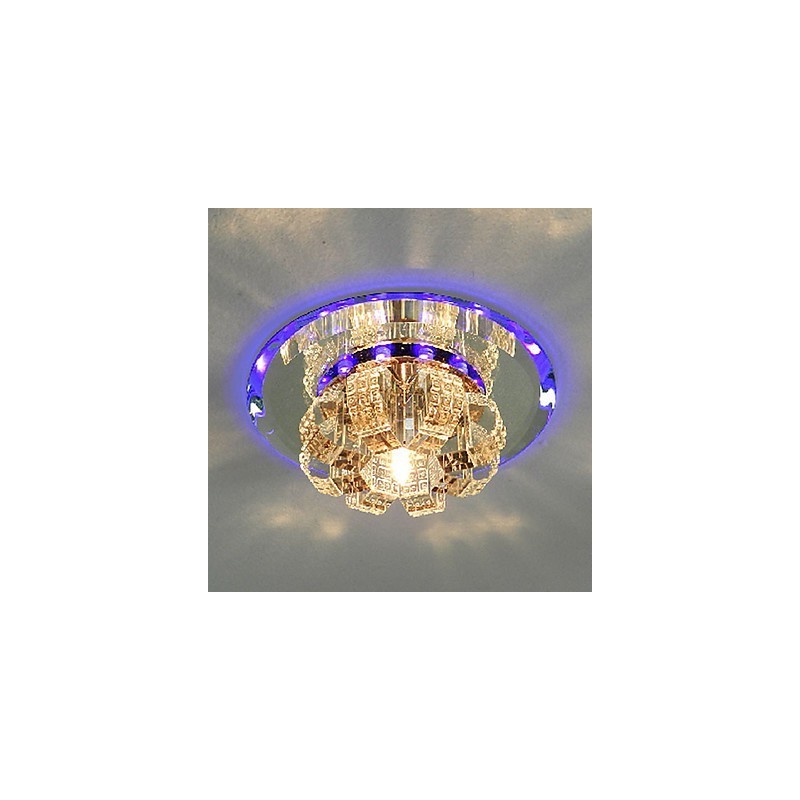 Modern Contemporary Crystal Electroplated Crystal Flush Mount
