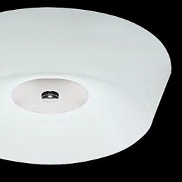 77W Modern Contemporary Chrome Metal Flush Mount