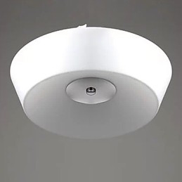 77W Modern Contemporary Chrome Metal Flush Mount