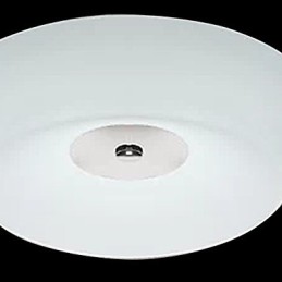 77W Modern Contemporary Chrome Metal Flush Mount