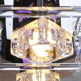 Modern Contemporary Crystal Glass Flush Mount