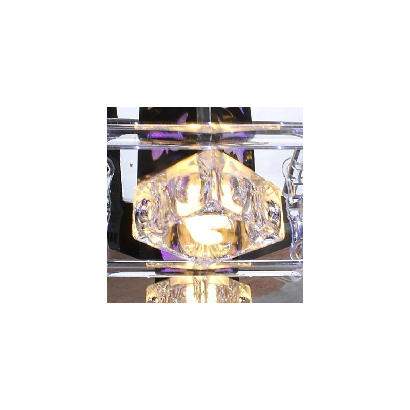 Modern Contemporary Crystal Glass Flush Mount